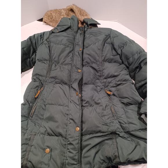 Dark Army green quilted Women’s Jacket Women's puffer coat Size Large - Picture 1 of 8